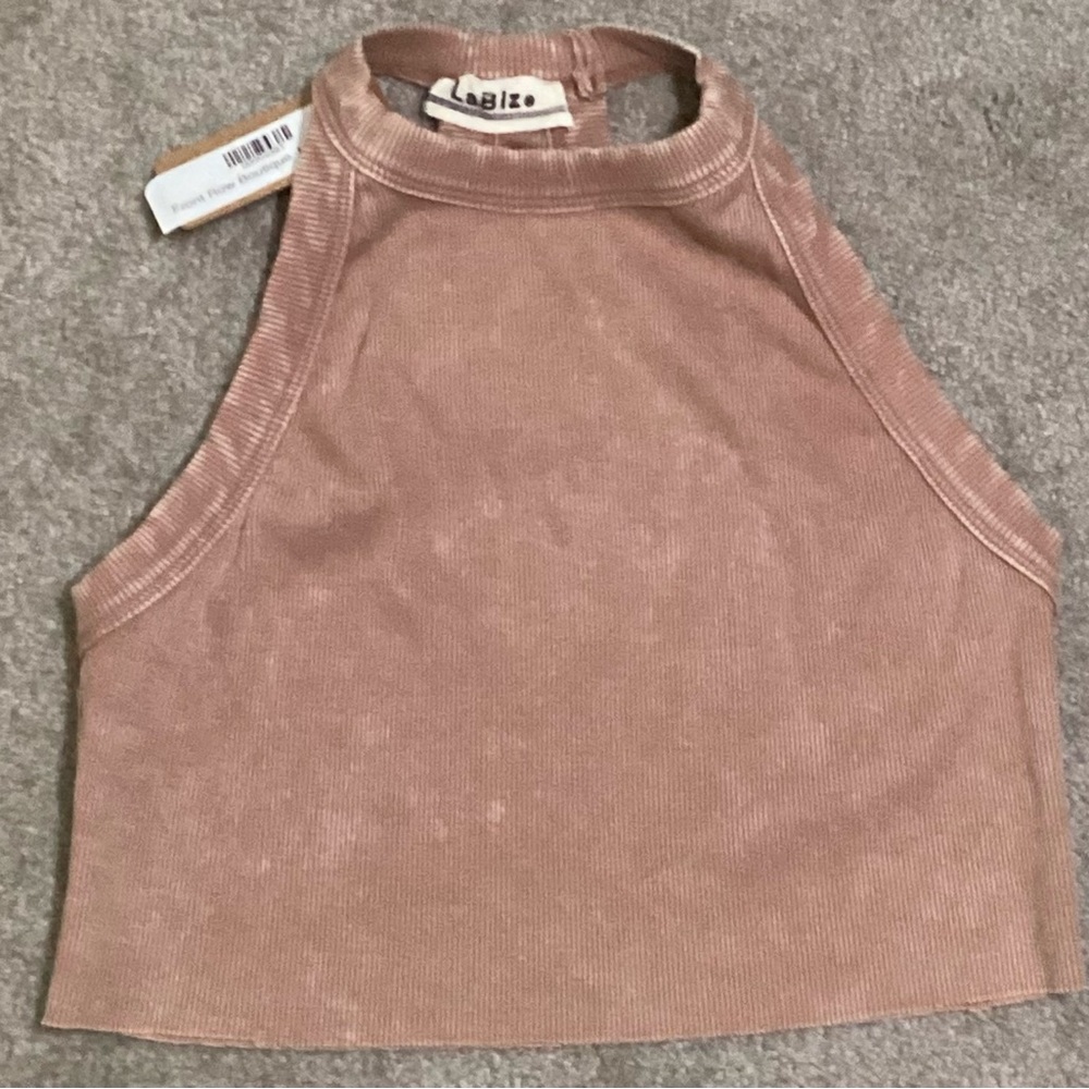 LaBiz Ribbed Boutique Tank Top Size Medium NWT